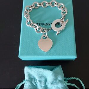 Tiffany & Co. Silver Heart Charm Bracelet